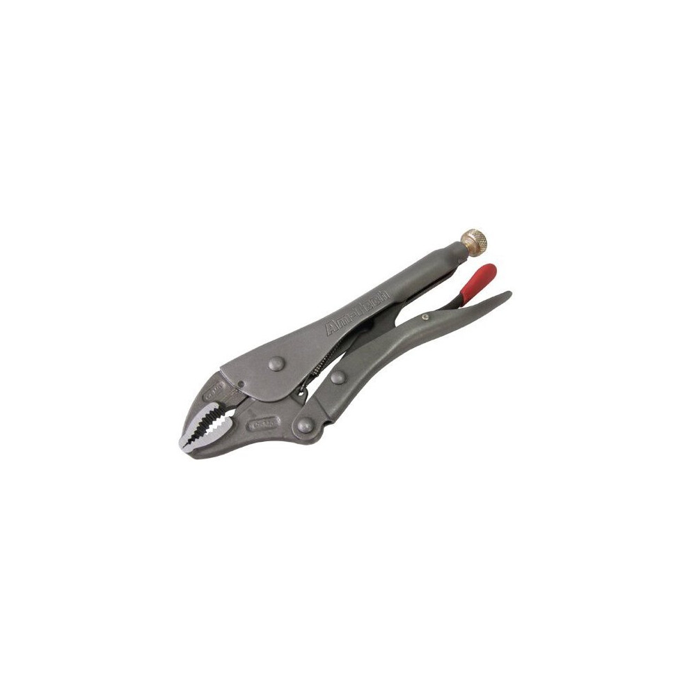 10" Curved Jaw Locking Pliers - Cr-Mo - Locking Pliers Jaw 10 Curved Grip Heavy Duty Vice 250Mm Mole 5032759041138
