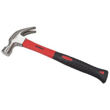 16oz Claw Hammer - Fibreglass Shaft -  claw hammer fibreglass 16oz nail head shaft rubber grip diy