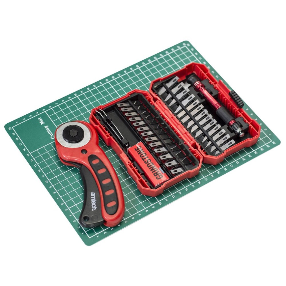 31pc Hobby & Craft Cutting Set -  amtech 31pc craft cutting set tools hobby s0504 rotary cutter mat other