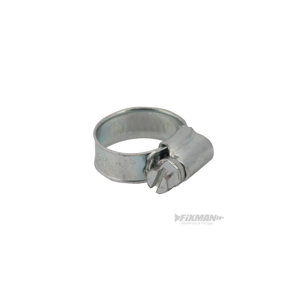 12mm - 20mm 10pk Hose Clips -  clips hose clamps pipe mm fixman 16 20 22 25 30 35 40 45 50 55 60 70 12 20mm oo 10pk