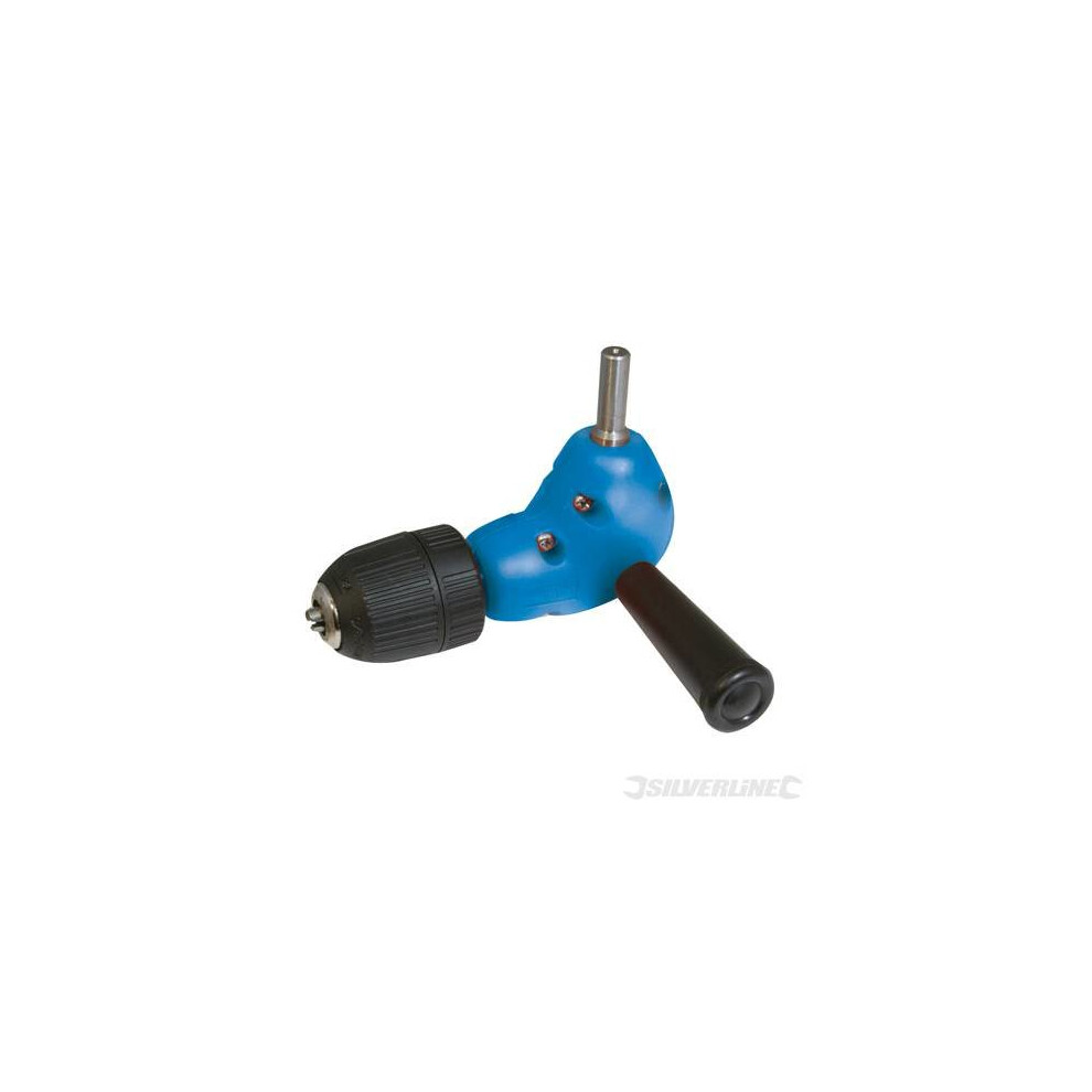 Silverline Right Angle Keyless Chuck 10mm - 675222 90 Drill -  angle chuck keyless right silverline 675222 90 10mm drill