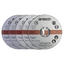 5pc 1.2mm X115mm Metal Cutting Discs -  metal cutting 12mm discs x amtech 5pc x115mm grinder blade angle workshop diy new