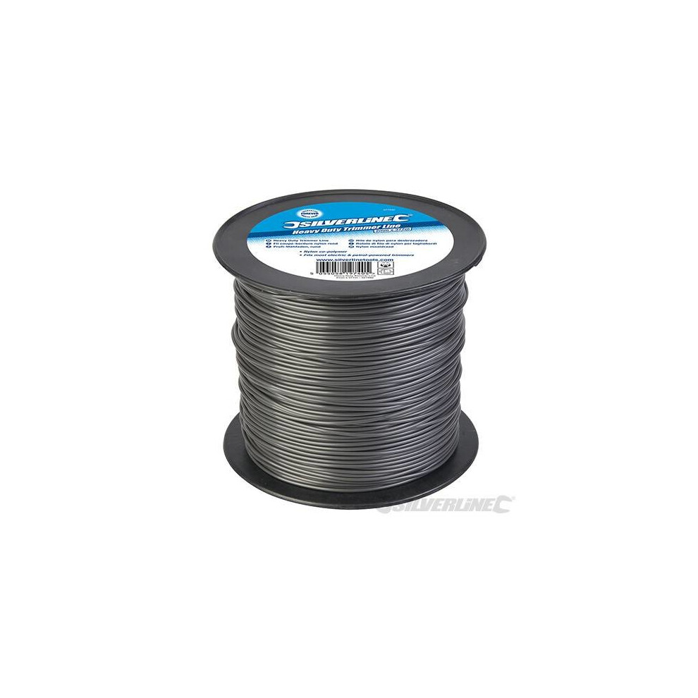 Silverline Heavy Duty Trimmer Line 2mm x 377m -  line silverline x trimmer heavy duty 377m 2mm 427692 strimmer