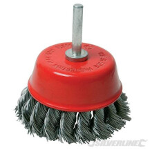 Silverline Power Drill 75mm Steel Wire Twist Knot Cup Brush