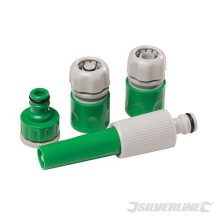 Silverline Hose Connector Set 5pce 5pce - hose set connector silverline 394989 4pce 5pce