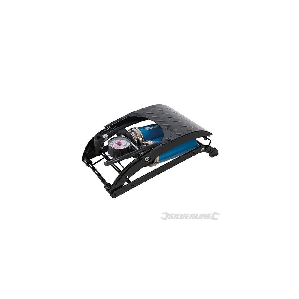 Silverline 470cc Heavy Duty Double Barrel Foot Pump