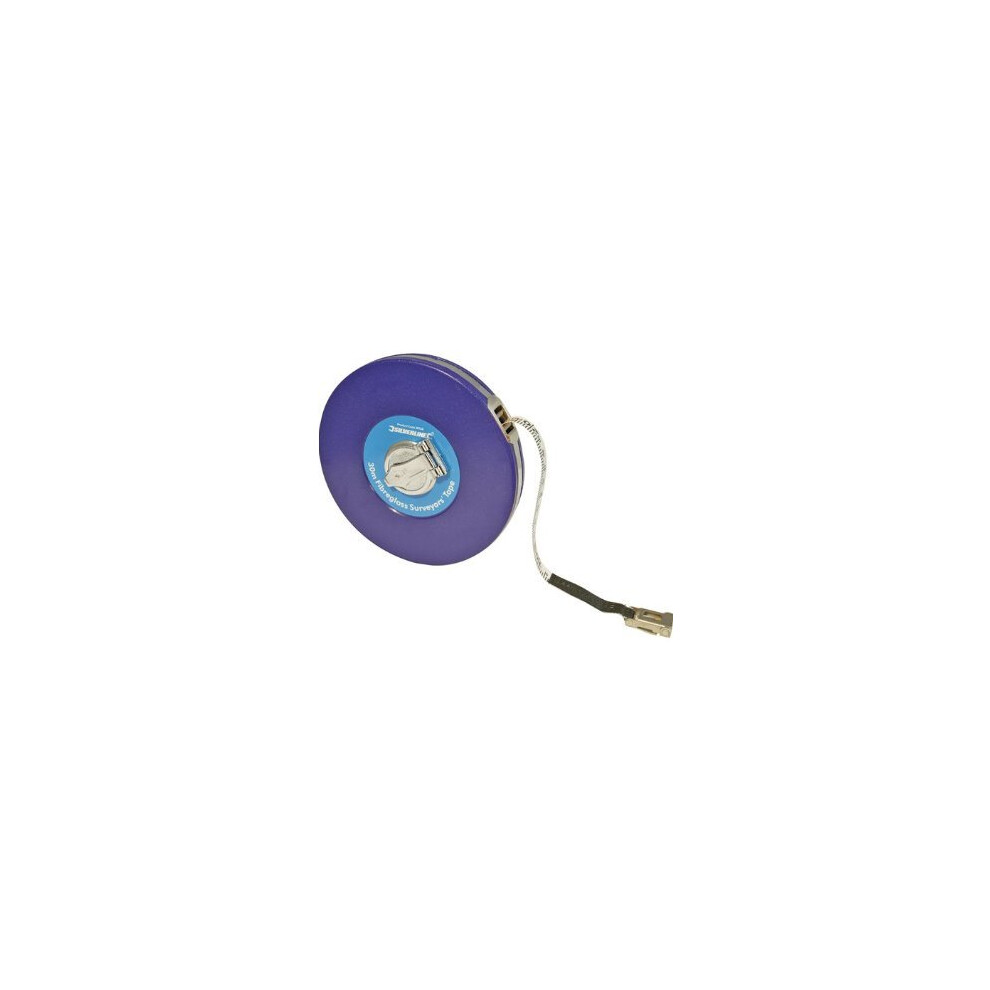 Silverline Fibreglass Surveyors Tape 50m / 165ft x 13mm -  tape surveyors fibreglass 50m silverline mt40 measure measuring