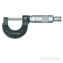 25mm Silverline External Micrometer - 282378 -  micrometer external 25mm silverline 282378