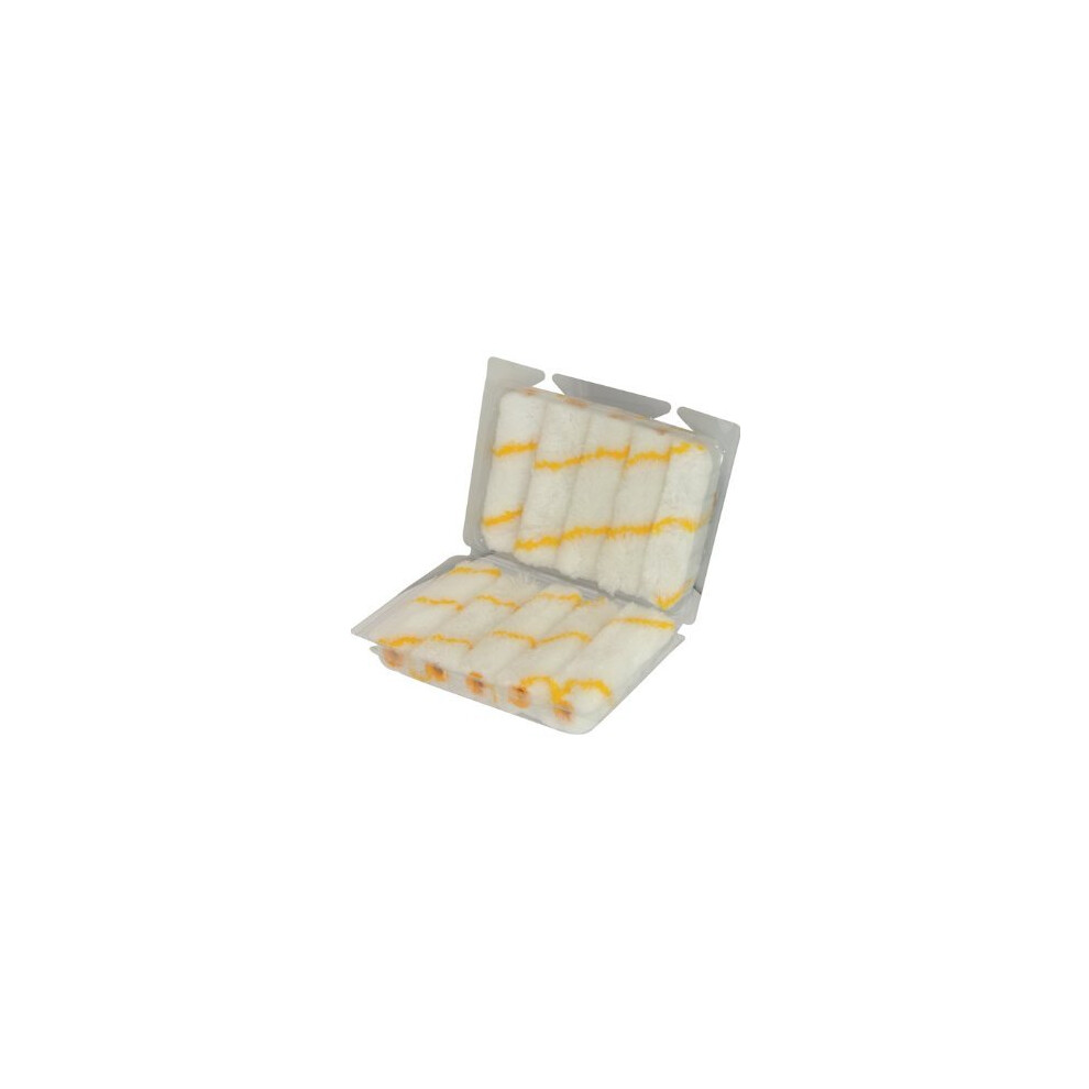 Silverline 100mm Mini Roller Sleeves 10pk Emulsion - Decorating Gloss Rollers -  roller emulsion mini 100mm sleeves decorating silverline 10pk gloss