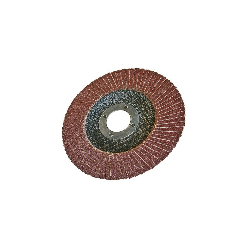 Silverline 115mm Aluminium Oxide Grinding Sanding Flap Disc (80 Grit)