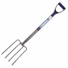 Silverline Digging Fork 1000mm (819722) Epoxy-coated Tines, Hardened & Tempered Steel Shaft with PYD Handle - For Digging, Soil Prep & Planting