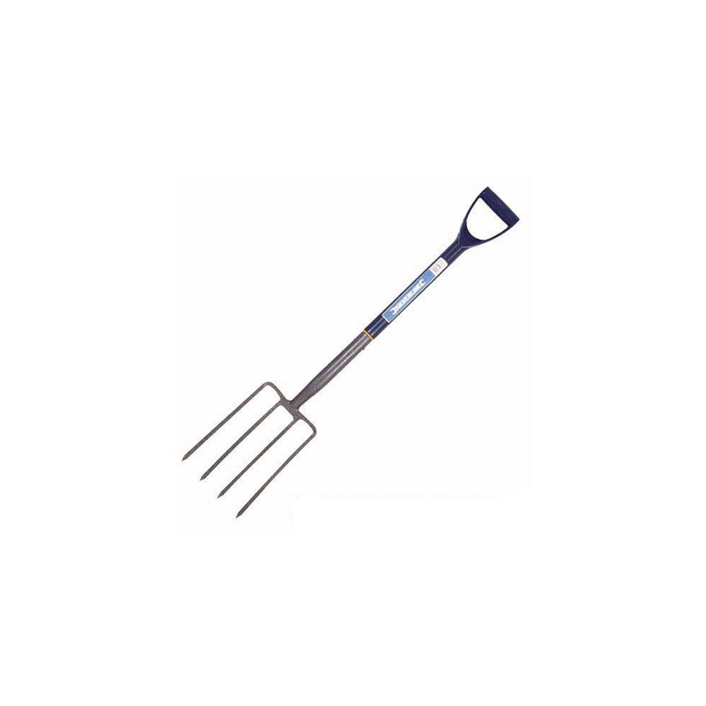 Silverline Digging Fork 1000mm (819722) Epoxy-coated Tines, Hardened & Tempered Steel Shaft with PYD Handle - For Digging, Soil Prep & Planting