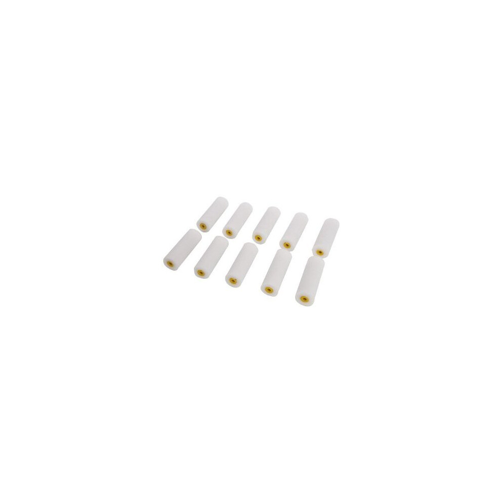 100mm Pack Of 10 Gloss Mini Roller Sleeves -  roller mini gloss 100mm sleeves silverline 10pk 398771 decorating emulsion