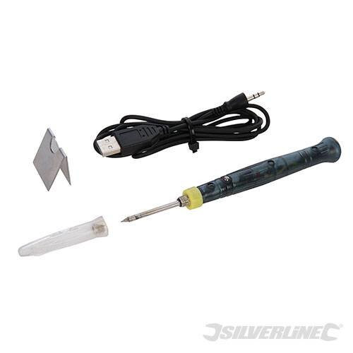 Silverline 8w Usb Soldering Iron -  usb 8w soldering iron silverline 463429 powered