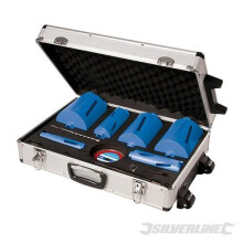 12pc Diamond Core Drill Kit - diamond kit core drill silverline 6pce 127mm 38 427650