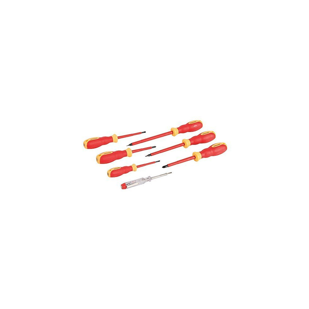 Silverline Vde Soft-grip Electricians Screwdriver Set 7pce -  vde set electricians screwdriver silverline 928227 softgrip 7pce