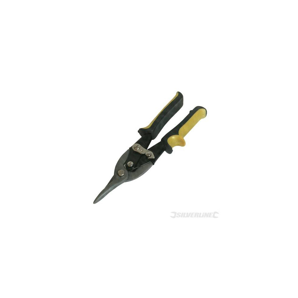 240mm Silverline Aviation Tin Snips -  aviation tin snips silverline straight ct18 cut metal sheet 240mm
