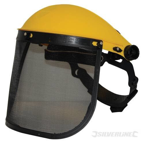 Mesh Face Shield Saftey Visor - Safety Silverline Workwear 140868 -  mesh safety visor silverline workwear 140868