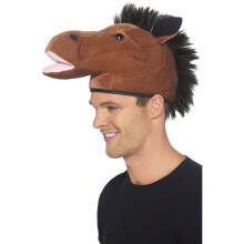Cappello da cavallo Smiffy con criniera - Marrone - cappello cavallo smiffy costume uomo marrone accessorio adulto criniera animale costume