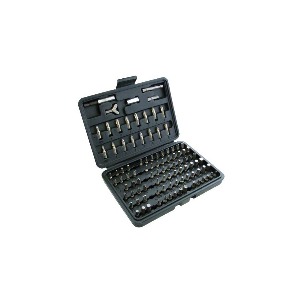 100Pc Assorted Bit Set - Bit Set 100 Case Screwdriver Security Hex Amtech Chrome Vanadium Torx 100Pc Tamperproof Crv Blow Moulded Assorted 5032759020232