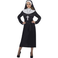Adult's Nun Costume - dress nun costume fancy ladies outfit habit religious hen sister adult 818 womens smiffys