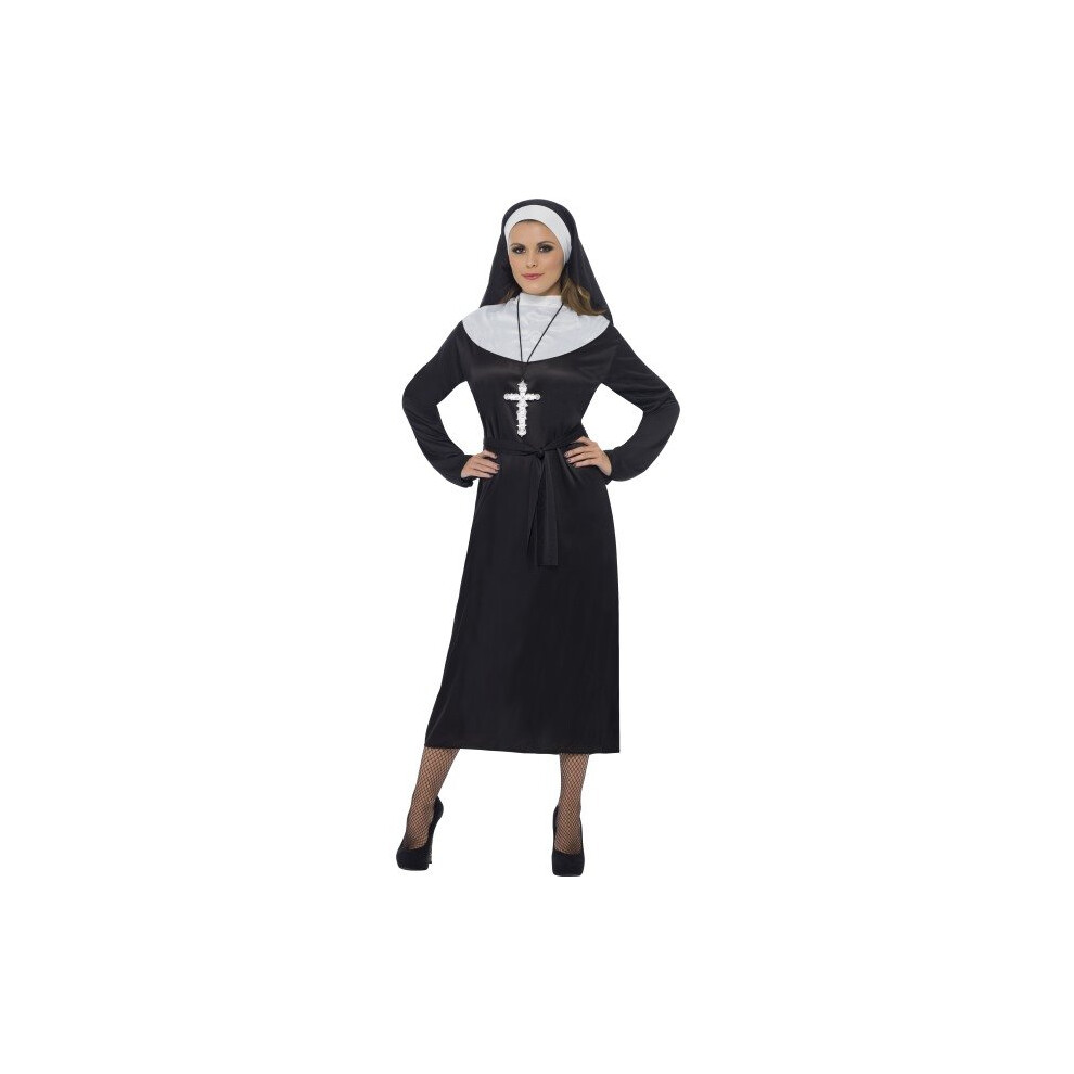 Smiffy's Adult's Nun Costume - Dress Nun Costume Fancy Ladies Outfit Habit Religious Hen Sister Adult 818 Womens Not,Specified