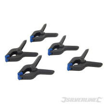 Silverline Spring Clamps 5pk 115mm Jaw -  spring clamps 115mm silverline 5pk 250143 jaw pack