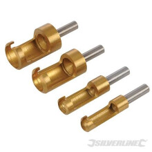 6-16mm 4 Piece Plug Cutter Set -  plug set cutter silverline 6 16mm 4pce 151219