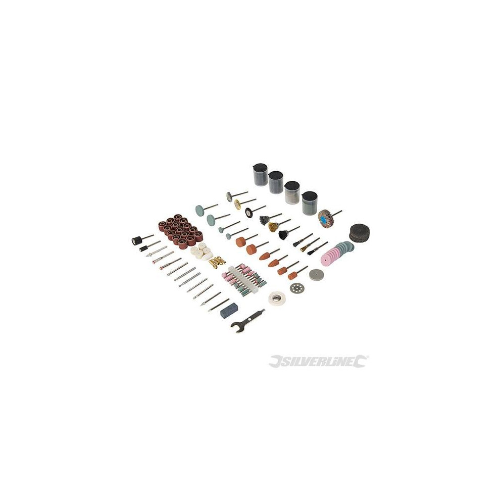 Silverline Rotary Tool Accessory Kit 216pce 3.17mm Mandrel - 267204 317mm Hobby -  tool accessory rotary kit 216pce silverline 267204 mandrel 317mm
