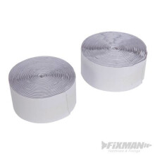 Fixman Hook & Loop Tape White Self-adhesive 2pce 50mm x 5m - x 5m hook loop white selfadhesive 50mm tape fixman 2pce 316144 reels