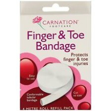 Carnation Finger & Toe Bandage -  finger toe carnation bandage 4m injuries 6 packs tubular refill protects 1 2 3
