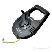 100m Silverline Geared Surveyors Tape -  tape geared surveyors silverline 100m 250220 measure measuring