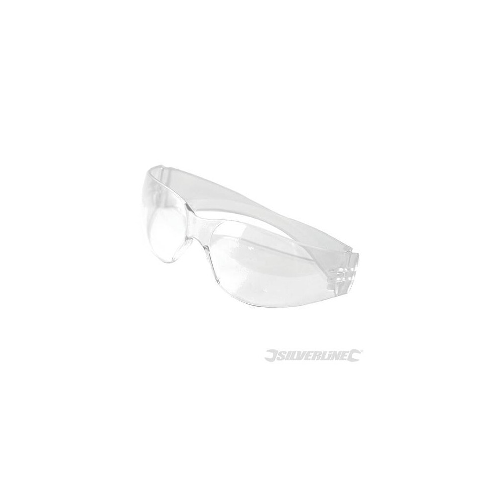 Silverline Wraparound Safety Glasses Clear - 140893 -  safety glasses silverline clear wraparound 140893