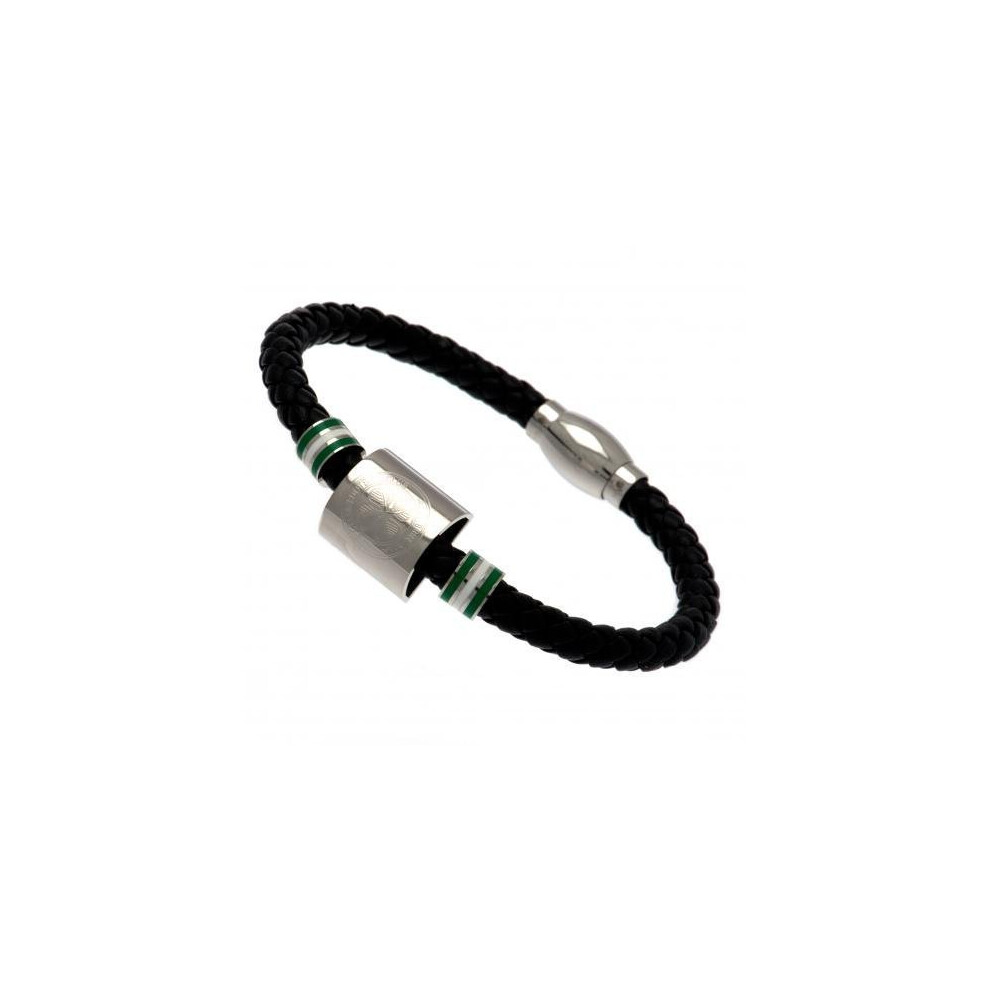 Celtic F.c. Colour Ring Leather Bracelet - Fc Football -  celtic leather bracelet fc colour ring football