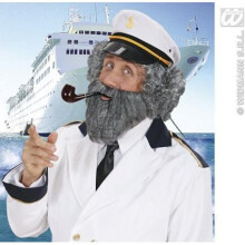 Character Beard W/ Tash - Grey - grey beard moustache character adult fancy dress new mens attachable carnival full artificial