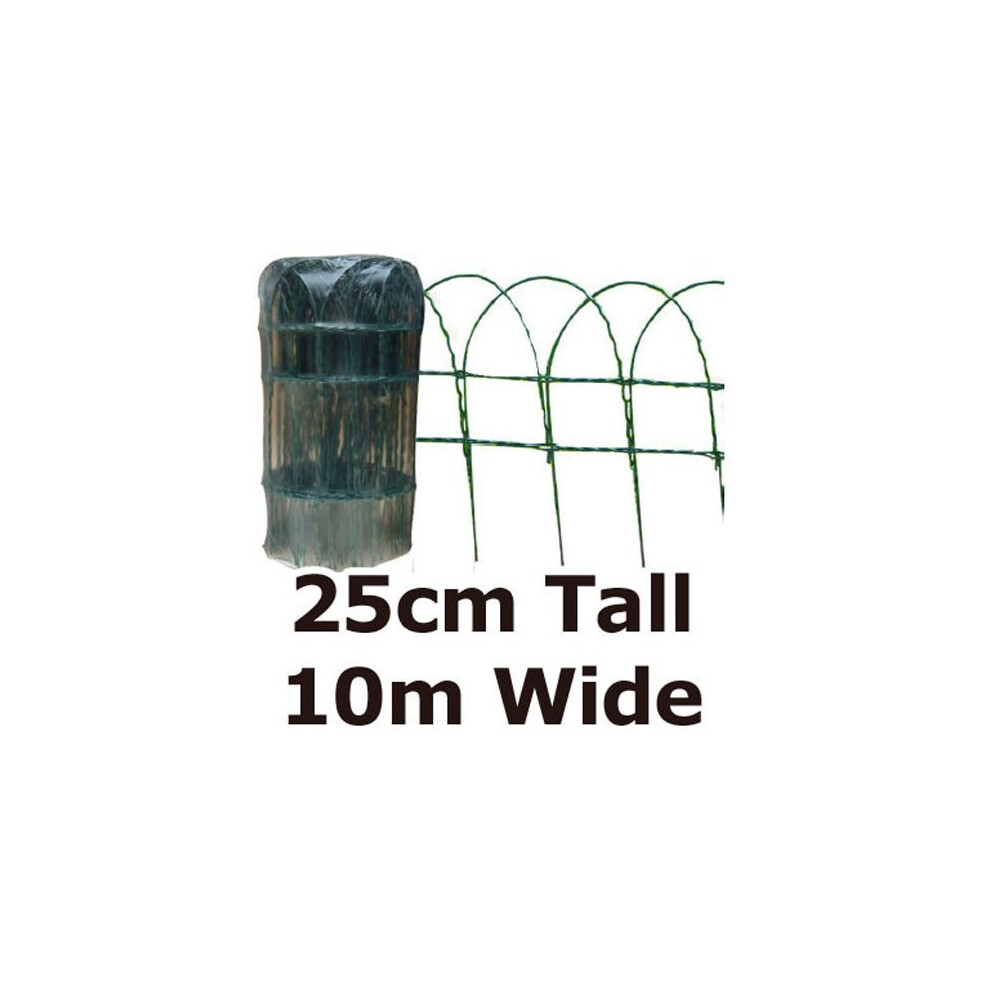 Green Blade Bb-Cw125 10 X 0.25M Pvc Coated Border Fence - Green - Border Fence X Pvc Green Coated Garden 10M 025M Wire Lawn Fencing Blade Edging 5017403063636