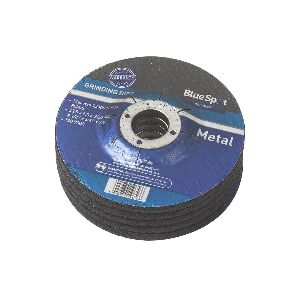 Bluespot 115mm (4.5") Metal Grinding Disc -  metal 115mm disc 45 6mm grinding ultra thin angle grinder alloy steels