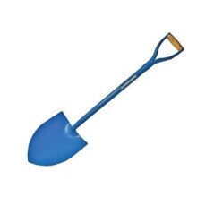 Silverline Solid Forged Round Mouth Shovel 1020mm - Silverline 633533 Forged Round Mouth Shovel Spade Metal Garden Builders Tools