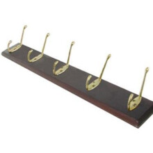 Mahogany 5 Hook Hat And Coat Rack -  5 hook hat coat rack mahogany ashley housewares finish