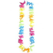 Bright Multicolor Hawaiian Leis Accessory For Tropical Hawiian Fancy Dress -  bright multicolour hawaiian leis accessory tropical beach magnum five