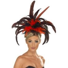 Smiffy's Burlesque Headband With Feather Plumes - burlesque headband feather fancy dress plumes smiffys