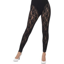 Smiffy's 44512 80s Lace Leggings (one Size) - lace 80s leggings smiffys 44512 one size fancy dress black