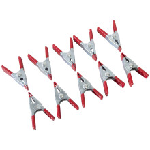8pc 50mm Metal Spring Clamp Set - 50mm metal clamp set 8 piece sping rubber grips protectors woodworking clips 8pc spring