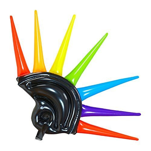 Inflatable Multicolour Helmet Spikes Helmet - Adutl Fancy Dress ...