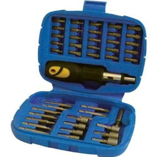 Silverline 45 Piece Ratchet Screwdriver Bit & Socket Set -  45pce ratchet bit set socket silverline screwdriver 427611