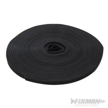 Fixman Self-wrap Hook & Loop Tape Black 10mm x 25m - x hook loop 25m black 10mm fixman wrap tape self selfwrap 419854