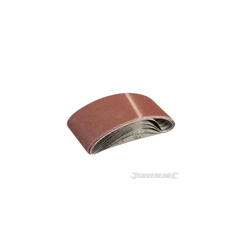 Silverline Sanding Belts 100 x 610mm 5pk 80 Grit -  sanding belts x 100 silverline grit 80 610mm 5pk 363320