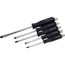 5pc Go-thru Screwdriver Set - go through set magnetic screwdriver phillips slotted hex tip pro 5pc tips screwdrivers thru mechanic