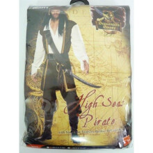 Large Mens High Seas Pirate Costume - pirate costume high seas mens fancy dress adult jack outfit captain