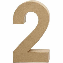 Creativ 20cm 1-piece Papier Mache Number 2 - number 2 large paper cm mache